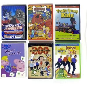 Toddler DVDs Lot of 6 Peppa Pig Classic Cartoons The Wiggles and Others